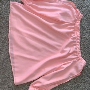 Soft pink boutique blouse.